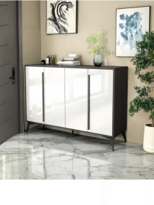 ENLUOLIJIA | Corridor Hallway Wooden Multi-level Lockable Shoe Cabinet with Minimalist Style