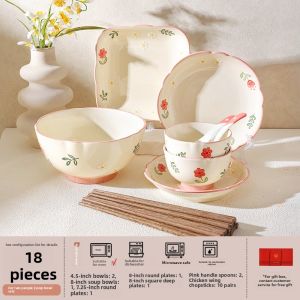 SHELI | Relief Freshness Ceramics Underglaze Dinnerware Set