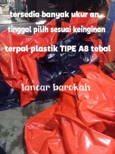 TERPAL plastik tersedia banyak ukuran tipe A8koreaTEBAL kualitas terjamin harga terjangkau