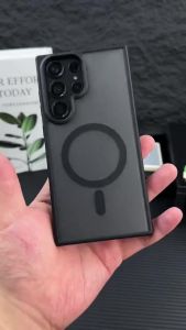 TERBARU! Case Compatible For S20 S21 S22 S23 S24 FE Plus Ultra Magsafe Magnetic Wireless Black Matte