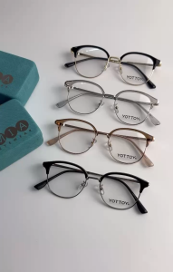 Gọng kính MIA EYEWEAR G117 cao cấp chất liệu càng kim loại phối khung nhựa đờ mi thời trang nam nữ