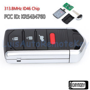 New Smart Remote Key Fob 313.8MHz ID46 Chip for Acura RDX 2013 2014 2015 KR5434760 72147-TX4-A110-M1 72147-TX4-A41 72147-TX4-A01