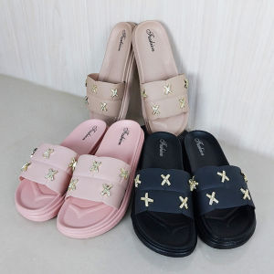 Sandal Selop Wanita Kekinian Woman Fashion Slip On Model Korea Kasual Style Santai Import COD SPT-48