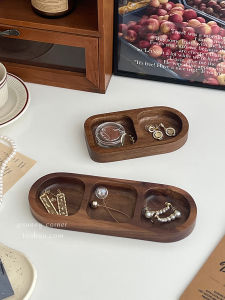 Hộp Đựng Đồ Trang Sức Bằng Gỗ Nguyên Khối Cổ Điển Retro Vintage Organizer Trays Trang Trí Bàn Đồ Dùng Lưu Trữ Đa Năng
