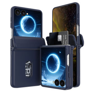 szhaiyu | Phone Case for Samsung Galaxy Z Flip 8 7 6 5 4 3 Flip8 Flip7FE Card Slot Hinge Full-pack Anti-Drop Shockproof Protection Cover