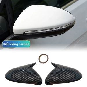 Ốp Gương Chiếu Hậu Bên Hông Màu Đen Vân Sợi Carbon Dành Cho VW Golf 7 MK7 MK7.5 GTI R GTE GTD 2014-2019 - Phụ Kiện Vỏ Gương