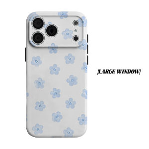 Blue Blossom Phone Case for iPhone 18 17 16 15 14 13 12 11 Air Pro Max Plus Double-layer Cover