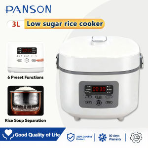PANSON Rice Cooker 3L Low Sugar Rice Cooker Smart Hot Pot Rice Cooker Multi Electric Cooker