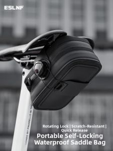 Eslnf | Waterproof Rear Bike Seat Bag with Rotating Buckle
