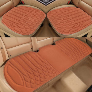 3Pcs Breathable Latex Seat Pad Set Full Car Front Rear Seat Cushions Non-Slip Wear-Resistant Auto Seat Guard Mats