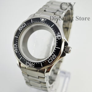 41mm Silver Stainless Steel Sapphire Glass Watch Case fit NH35 NH36 Miyota8215 8205 821A DG2813 3804 movement ﻿