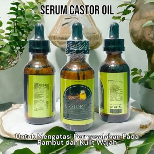 Castor Oil Serum Essence Pure Minyak Biji Jarak 100% Murni Perawatan Rambut dan Kulit Wajah Alami