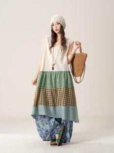 SHANGWEILUO | Đầm Dài Mùa Hè Phong Cách Retro Rộng Rãi