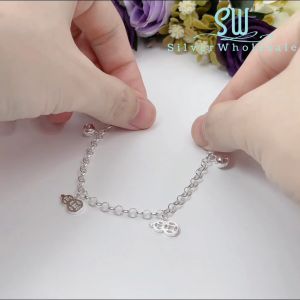 SilverWholesale #BB103 Original Silver 925 Kids/Baby/Newborn Anklet Bracelet (Rantai Kaki/Tangan/Gelang Kanak/Budak/Bayi)