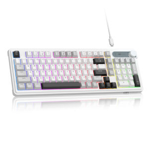 MageGee | MageGee GK960 Bàn Phím Màng Có Dây 99 Phím RGB Backlit Im Lặng Gõ Nút Điều Chỉnh Âm Lượng Cho Máy Tính Laptop Quà Tặng Sinh Nhật Lớp Học
