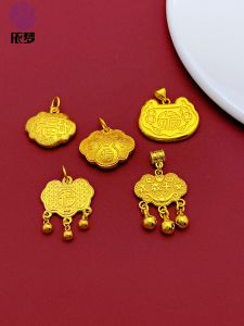 ลูกปัดทองคำสีส� ล็อคความปลอดภัย ลูกปัดตกแต่ง DIY สร้อยข้อมือ สร้อยคอ อุปกรณ์ทำเครื่องประดับ ลูกปัดตกแต่ง ล็อคลายการ์ตูน