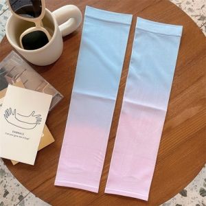 Arm Sleeves Gradual Color Change Ice Silk UV Protection for Summer Outdoor Sports - Perfect for Cycling Badminton and Muslim Women