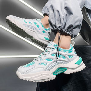 Mens Summer Breathable Mesh Low-Top Casual Shoes Lightweight Dad Shoes Slip-On round Toe Rubber Outsole Comfortable Footwear