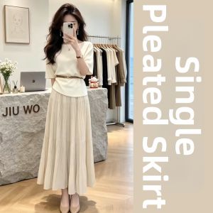 Ge·an·fei | Elegant French Style Short Sleeve Long Dress Two-Piece Set