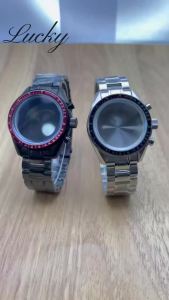 39.7mm Mens Watches Gold Bezel Speedmaster Case Suitable For Omga VK64 VK63 Quartz Movement Parts Accessories Suitable