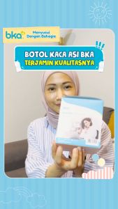 BKA Botol Kaca ASI 100ml isi 4 Pcs - Wadah ASI Sertifikasi KEMENKES RI