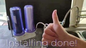 Aquarich 10 inch 2 Stage Double Water Filtration System - Double Housing Water Filter Alkaline Water Purifier