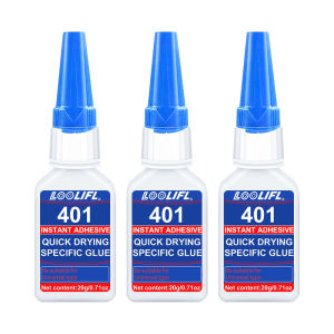 1-5 boxes LOOLIFL New 401 Instant Glue Cyanoacrylate Adhesive Super Glue All-Purpose Adhesive For Childrens Toy Assembly and Repair Suitable for Metal Plastic Glass and Wood