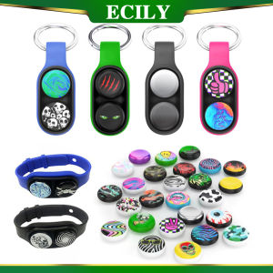 ECILY Hand Spinner ของเล่น PopPuck ประกอบด้วยเล่นลดความหงุดหงิด สีสันสดใส สำหรับของขวัญ - เล่นล่าสุดสำหรับเด็กผู้ใหญ่