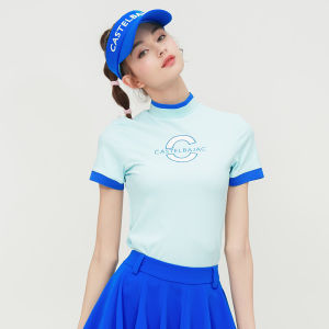CASTELBAJAC GOLF | Short Sleeve Summer Artistic Color Stand Collar T-Shirt