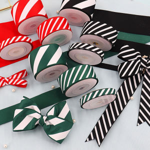 10 Yards Red And White Ribbon Candy Garland Gifts Wrapping Wreaths Bows Gift Box Bag Christmas Ribbon Red Stripes Wholesale