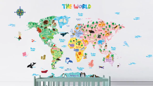 Wall Sticker Dinding Motif Sanrio Cartoon Lotso Tahan Air Stiker Dinding Ruang Tamu Wallsticker