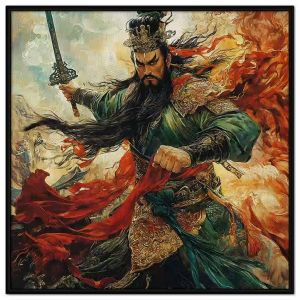 Tranh chân dung tướng quân cổ trang. Tranh treo tường dán tường sơn dầu canvas CGI-1647