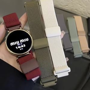 1-2PCS 20/22mm Magnetic strap for Samsung Galaxy Watch 7 6 5 4 40/44mm 6Classic 47mm Nylon Loop band for Huawei Watch GT5 Pro 4