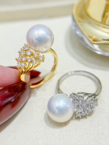 อุปกรณ์ทำเครื่องประดับ DIY รูปตัวแอล 925 เงิน แหวนเปล่า ทองเหลืองเงิน สีเงิน แหวนรูปนิ้ว ขนาด 10-13 มม. กลม