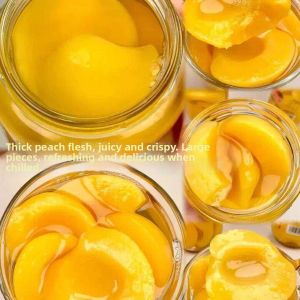 Canned Peach Ready-to-eat Sweet Juice 510g*4 Cans