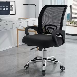 Kursi Kerja Kantor Jaring Putar Hidrolis kaki chrome besi/ Kantor Minimalis Comfort Office Chair