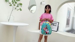 Minnie Mouse Cartoon School Bags Girls Backpack Children Primary Students Schoolbag Kindergarten Bag