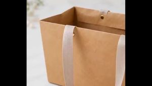 4/6/8PCS Large Kraft Paper Gift Baskets with Handles 32x25x15cm Flower Gift Boxes for Wedding Birthday Christmas Party