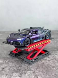 MAKEDA | 1:32 Scale ONE GT Alloy Supercar Diecast Model Toys Rubber Tire Doors Opened with Sound Light Pull Back Vehice Popular Ornaments