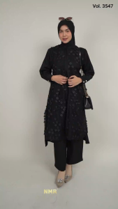 NMR Setelan Tunik Celana Tile Aplique Kombinasi MS Vol 3547