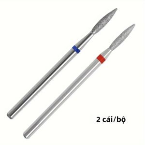 Bộ Mũi Khoan Móng Tay 2 Món Chuyên Nghiệp Chất Liệu Thép Không Gỉ Dùng Cho Làm Móng Tay Và Móng Chân Chất Lượng Salon.