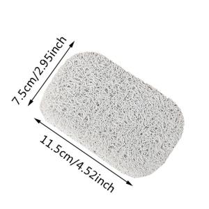 【M】4Pcs Nonslip Soap Dish Tray Soap Saver Draining Lift Pad Self Draining Soap Bar Holder Shower Bath Cleaning Sponge Holder