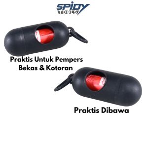 SPIDY Kantong Plastik Dispenser Sampah Kendaraan Mobil Popok Kotoran Piaraan