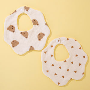 ผ้าซับน้ำลายเด็กทารกผ้าฝ้ายแท้ผ้าสาลูผ้ากันเปื้อนซับน้ำลายกันน้ำสำหรับเด็กแรกเกิดผ้าพันคอสำหรับเด็กผ้าพันคอสำหรับเด็กชายฤดูใบไม้ร่วงและฤดูหนาว