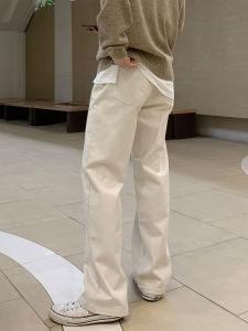 American Style Light Brown Mens Jeans High Street Retro INS Versatile Loose Straight Casual Pants Autumn Spring New Arrival