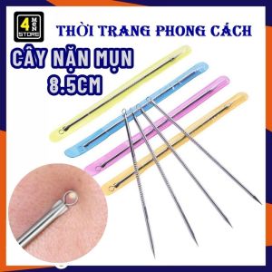 Cây Nặn Mụn 2 Đầu Tiện Dụng Thép Không Gỉ Siêu Bền Dài 8.5cm (Đầu Tròn  Đầu Nhọn ) - Que Nặn Mụn Thép Không Gỉ