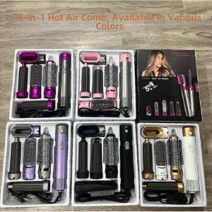 5-in-1 Straightening Curling Hair Styler Ionic Electric Blow Dryer