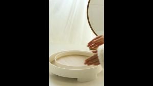 Retro Circular Nordic Wood Tray Riser For Display Wooden Farmhouse Pedestal Stand for Decor & Display Perfect Display Tray for Home