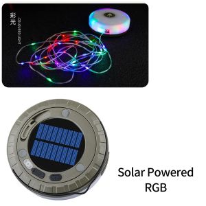 10m Camping String Lights 2 in 1 Rechargeable Light Strings Outdoor with 8 Lighting Modes Waterproof For Yard Hiking Campin