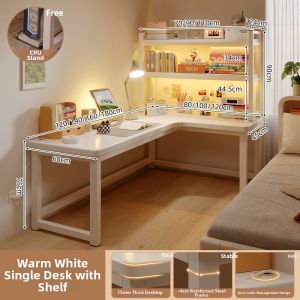 Corner Gaming Desk for Two
